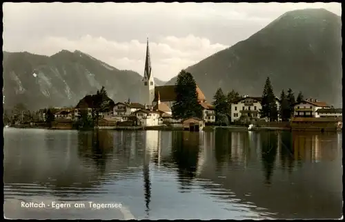 Ansichtskarte Rottach-Egern Orts- und See-Panorama 1962