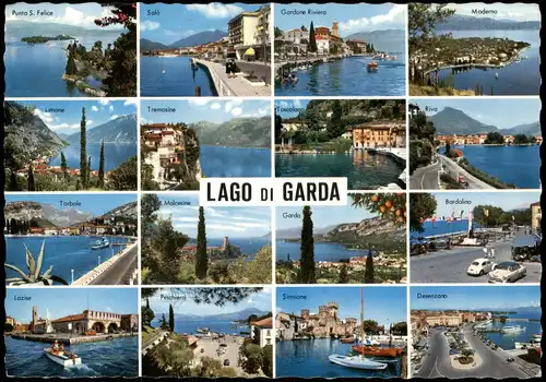 Riva del Garda Lago di Garda Gardasee Mehrbild-AK mit 16 Ansichten 1969