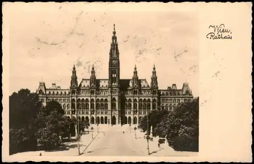 Ansichtskarte Wien Wiener Rathaus 1933