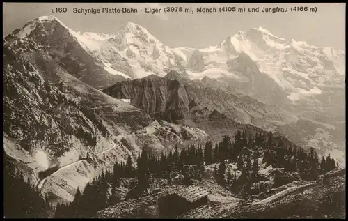 Lauterbrunnen Schynige Platte-Bahn - Eiger (3975 m), Mönch   1913