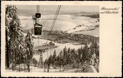 Ansichtskarte Oberwiesenthal Schwebebahn im Winter 1934