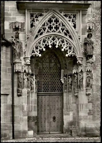 Nürnberg St. Sebalduskirche Brautportal (Maßarbeit um 1350) 1960