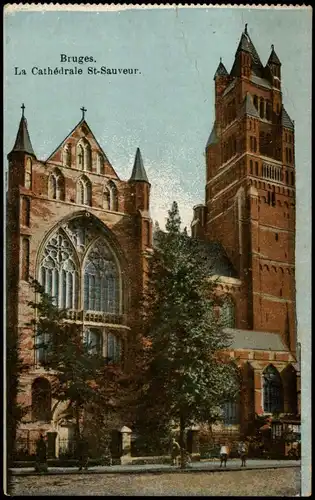 Postkaart Brügge Brugge | Bruges La Cathedrale St Sauveur 1916
