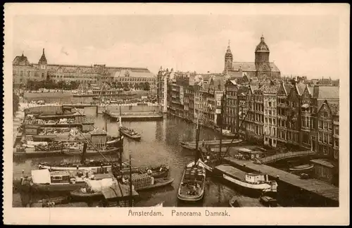Postkaart Amsterdam Amsterdam Hafen Panorama Damrak. 1928