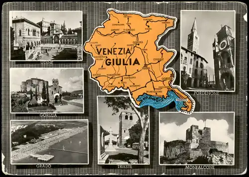 .Italien Italia Mehrbild-AK Region Venezia Giulia Udine Grado Trieste uvm. 1960
