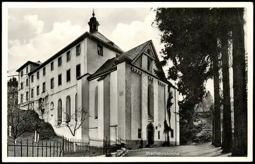 Marienthal-Hamminkeln Kirche 1957   gelaufen mit Landpoststempel HILGENROTH