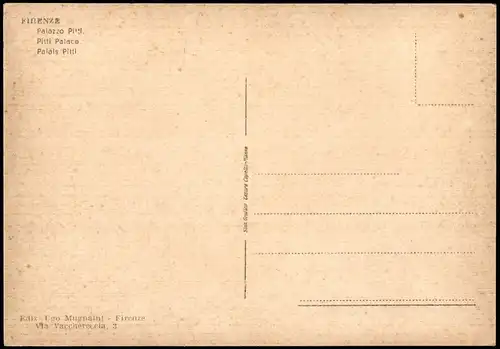 Cartoline Florenz Firenze Palazzo Pitti Palace 1930