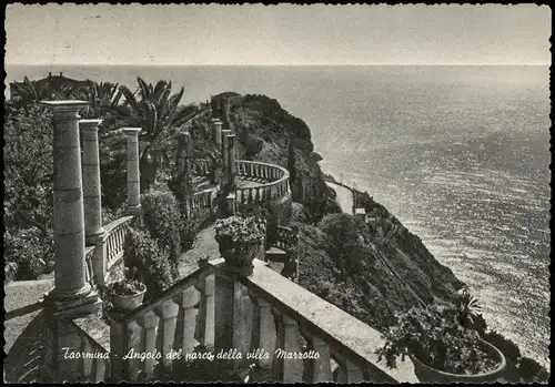 Cartoline Taormina Panorama-Ansicht a.d. Villa Marzotto 1960