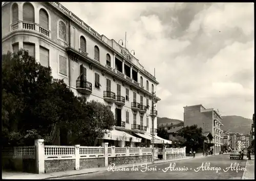Cartoline Alassio Albergo Alfieri 1960