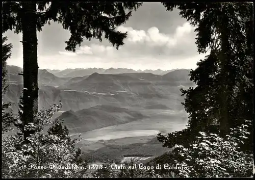 .Trentino-Südtirol Passo Mendelpass Vista sul Lago di Caldaro 1960