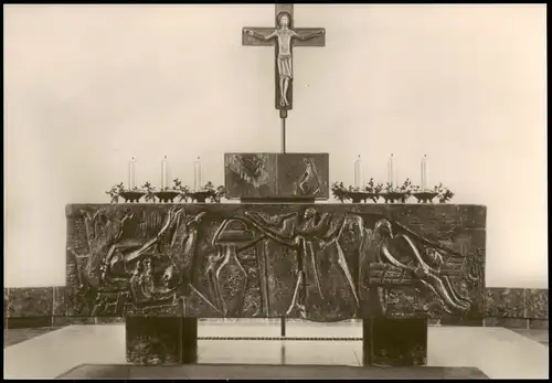 Miltenberg (Main) Kath. Pfarrkirche Hochaltar-Bronzerelief Sonnleitner 1960