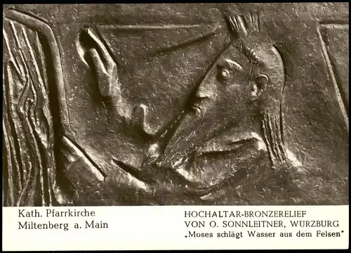 Miltenberg (Main) Kath. Pfarrkirche HOCHALTAR-BRONZERELIEF   SONNLEITNER 1960