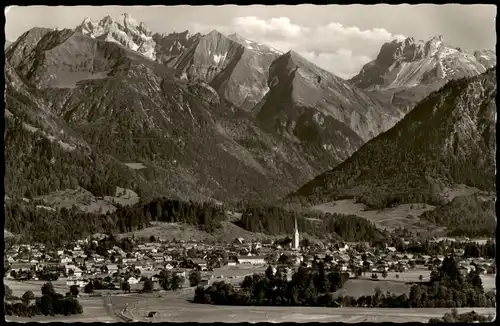 Ansichtskarte Oberstdorf (Allgäu) Panorama-Ansicht Blick zu den Alpen 1959