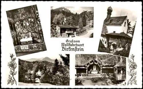 Birkenstein-Fischbachau Mehrbildkarte mit Ortsansichten des Wallfahrtsort 1959