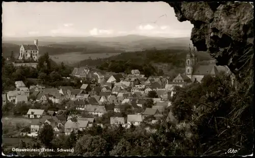 Ansichtskarte Gößweinstein Panorama Blick, Fränkische Schweiz 1960
