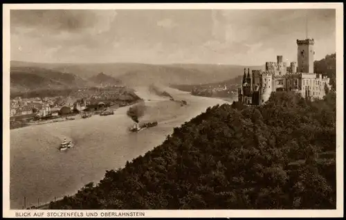 Ansichtskarte Stolzenfels-Koblenz Schloß Stolzenfels/Burg Stolzenfels 1922