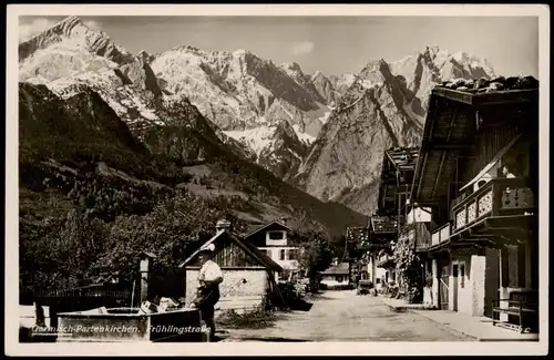 Garmisch-Partenkirchen Frühlingstrasse, Fernansicht der Alpen 1940