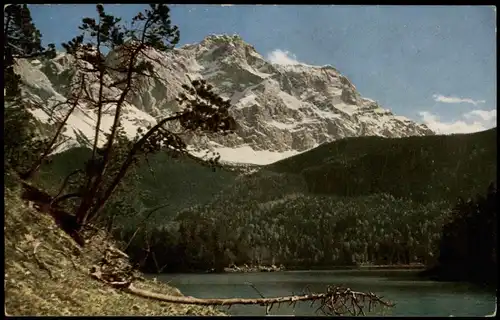 Ansichtskarte Garmisch-Partenkirchen Eibsee und Zugspitze 1914
