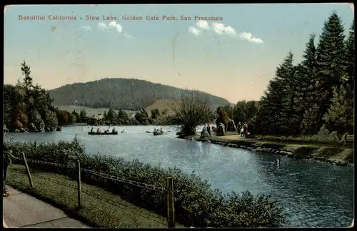 San Francisco Beautiful California - Stow Loke, Golden Gate Park 1913