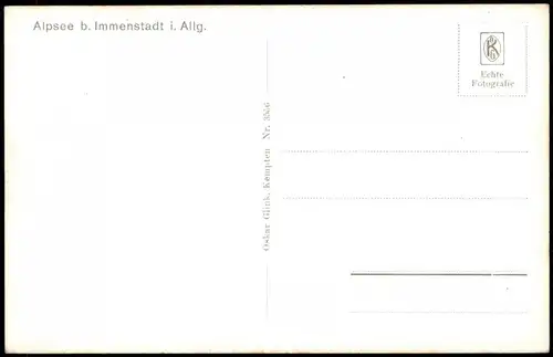 Ansichtskarte Immenstadt (Allgäu) Alpsee bei Immenstadt i. Allgäu 1930