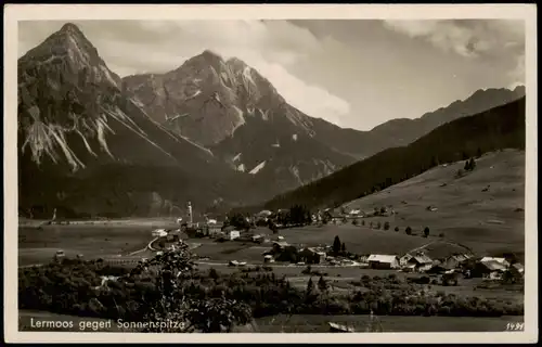 Ansichtskarte Lermoos Panorama Blick gegen Sonnenspitze 1930