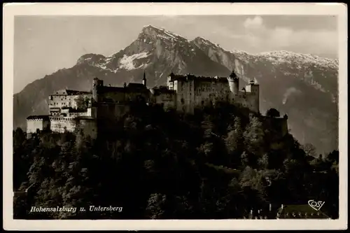 Ansichtskarte Salzburg Hohensalzburg u. Untersberg 1940