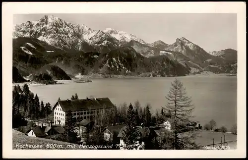 Ansichtskarte Schlehdorf Kochelsee 600m mit Herzogstand 1940