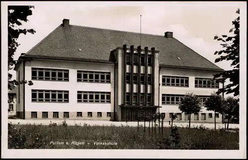 Ansichtskarte Putbus Volksschule 1932