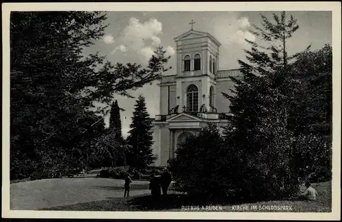 Ansichtskarte Putbus Kirche im Schlosspark 1932
