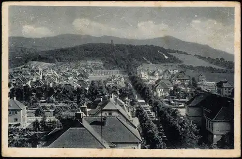 Postcard Leitmeritz Litoměřice Villenviertel 1937