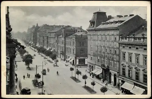 Postcard Pilsen Plzeň Třída českých legií. - Straße 1937