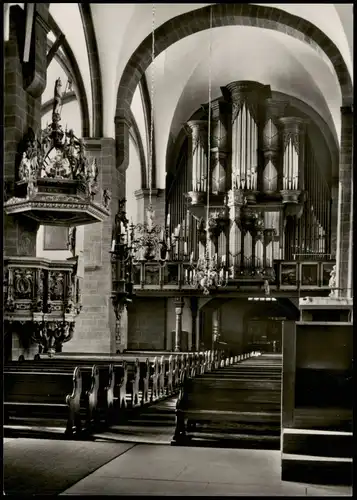 Ansichtskarte Minden St. Martini-Kirche Kanzel Orgel Innenansicht 1960