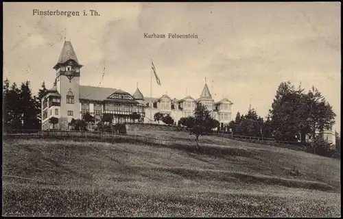 Ansichtskarte Finsterbergen-Friedrichroda Kurhaus Felsenstein 1916