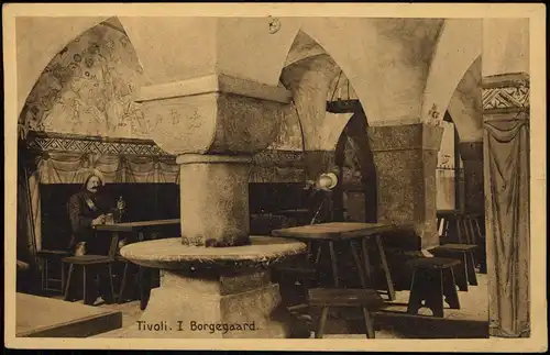 Postcard Kopenhagen København Tivoli Gastraum 1928