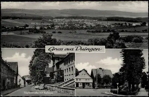 Ansichtskarte Duingen Totale, Töpferstraße, Am Tie 1960