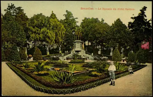 Postkaart Brüssel Bruxelles Junge - Le Square du Petit Sablon 1912
