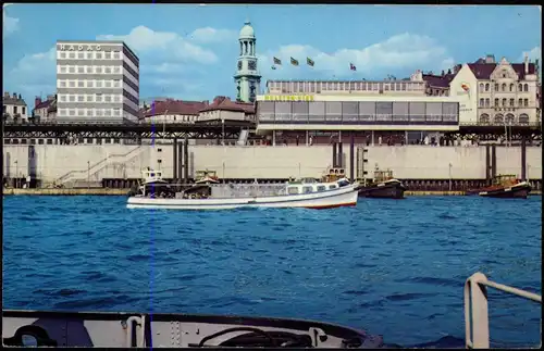 Ansichtskarte Hamburg Restaurant Überseebrücke, Cafe 1968