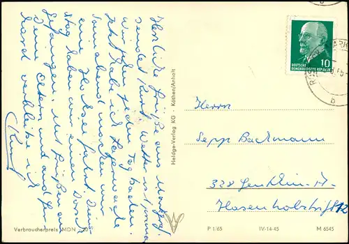 Markgrafenheide-Rostock DDR 2-Bild-Karte Strand Strandleben 1965