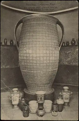 Postcard Bunzlau Bolesławiec Großer Topf 1914