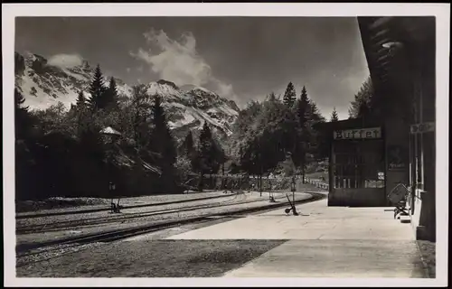 Ansichtskarte Meiringen Bahnhof Brünig, Fotokarte 1932