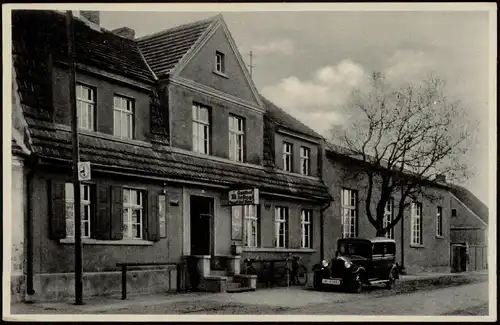 Ansichtskarte Döberitz-Premnitz Gasthof Zur Post, Auto 1932