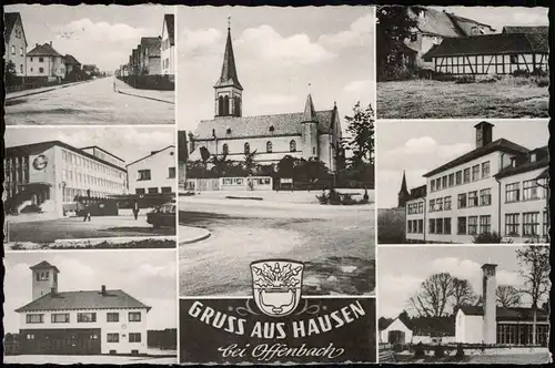 Hausen (Obertshausen) MB 1961   gelaufen  Landpoststempel Hausen über Offenbach