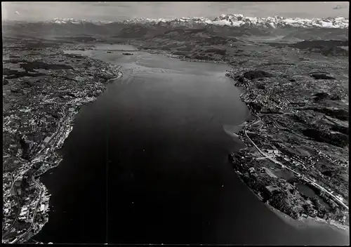 Ansichtskarte Zürich Luftbild - Swissair AG aus großer Höhe 1965
