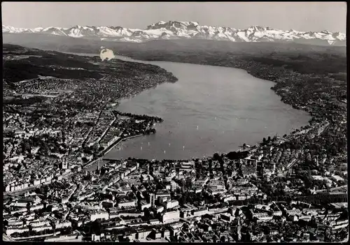 Ansichtskarte Zürich Luftbild - Swissair AG Innere Stadt 1965