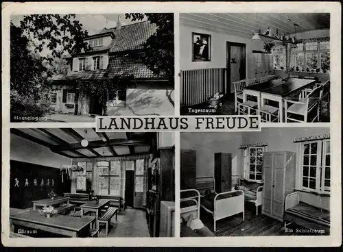 Hausbruch Mehrbildkarte Kinder-Heim Landhaus Freude Innen- & Außen 1950