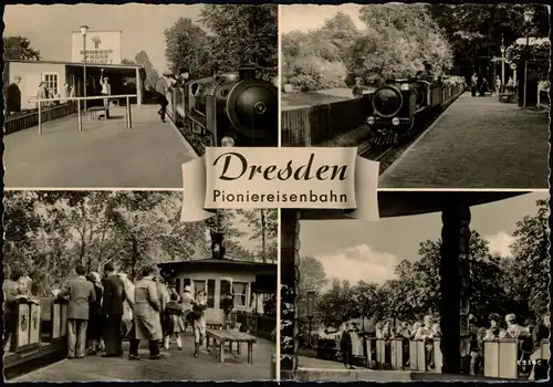 Ansichtskarte Dresden Dresdner Parkeisenbahn Pioniereisenbahn 4 Bild 1960