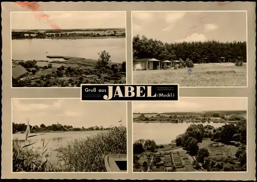 Ansichtskarte Jabel (Mecklenburg) Bungalowsiedlung, See - MB 1963