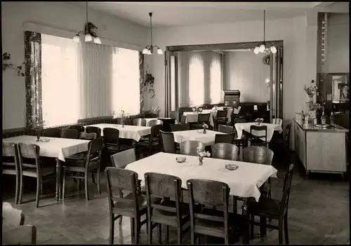 Jahnsbach Gaststätte Zur Linde Gastraum Inh. G. Nicolai, DDR AK 1967