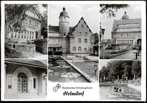 Ansichtskarte Helmsdorf Handwerkererholungsheim, Schwimmbad MB 1980