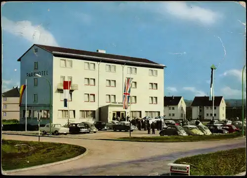 Kirchheim unter Teck Park-Hotel   Autobahn-Ausfahrt, Autos VW Käfer 1961